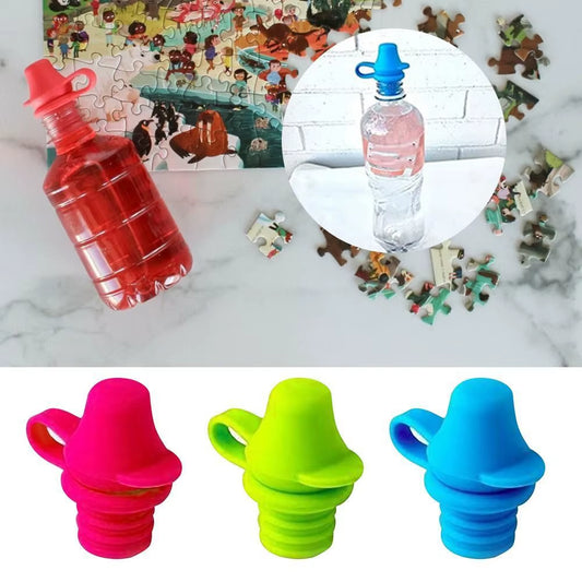 Baby Water Bottle Cap Silicone Bottles Cover Top Spout Adapter Anti-Spill Bottle Lid Replacement for Kids Adults