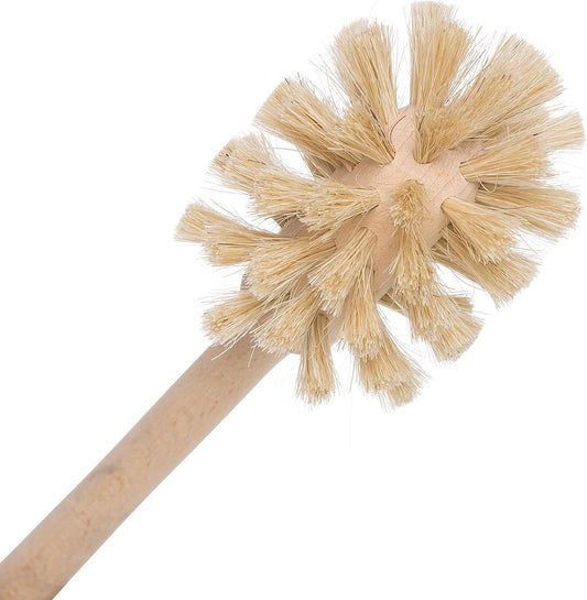 Extra Long Bottle Brush Cleaner: Durable Horsehair and Beechwood Handle, Ideal for Vases, Pitchers, Mugs, and Baby Bottles, 16-1/2 Inch, Dense Natural Bristles, Made in Germany