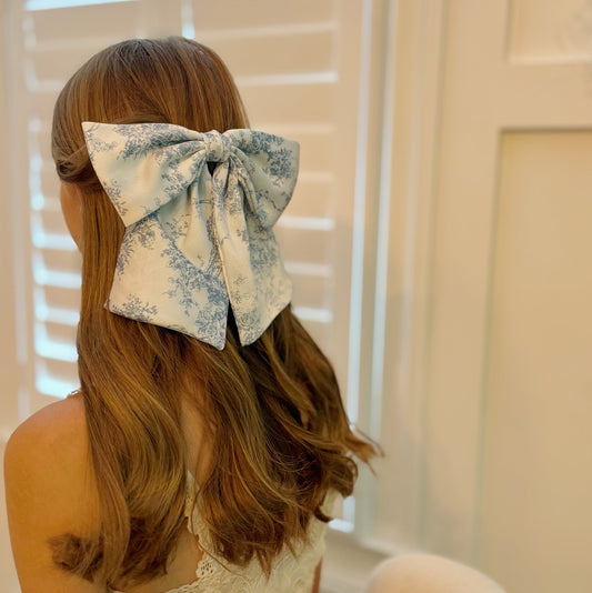 French Tolle Satin Bow Hair Clip